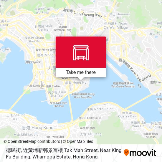 德民街, 近黃埔新邨景富樓 Tak Man Street, Near King Fu Building, Whampoa Estate map