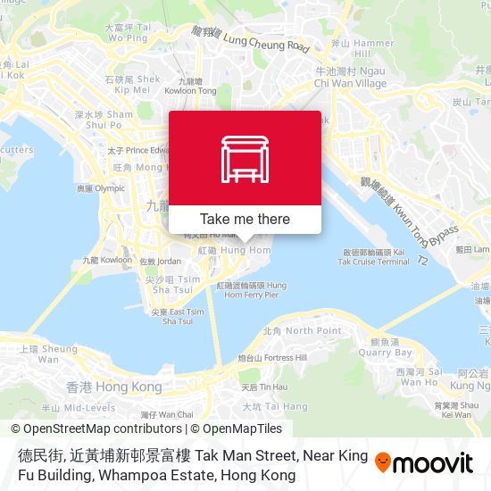 德民街, 近黃埔新邨景富樓 Tak Man Street, Near King Fu Building, Whampoa Estate地圖