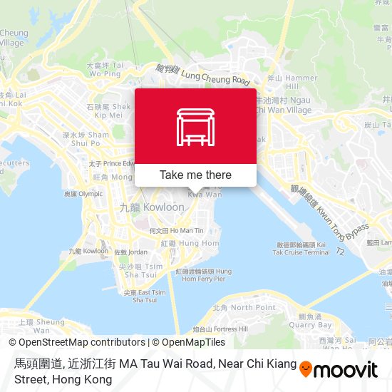 馬頭圍道, 近浙江街 MA Tau Wai Road, Near Chi Kiang Street map