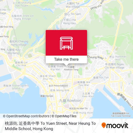 桃源街, 近香島中學 To Yuen Street, Near Heung To Middle School map