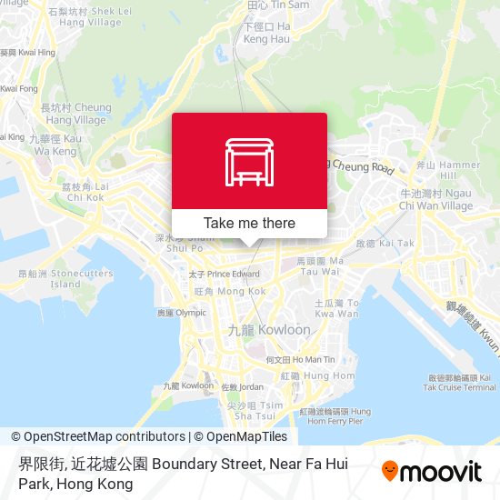 界限街, 近花墟公園 Boundary Street, Near Fa Hui Park map