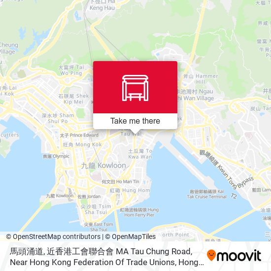 馬頭涌道, 近香港工會聯合會 MA Tau Chung Road, Near Hong Kong Federation Of Trade Unions map