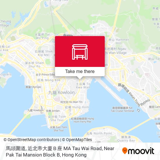 馬頭圍道, 近北帝大廈Ｂ座 MA Tau Wai Road, Near Pak Tai Mansion Block B map