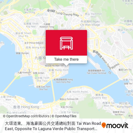大環道東,　海逸豪園公共交通總站對面 Tai Wan Road East, Opposite To Laguna Verde Public Transport Terminus map