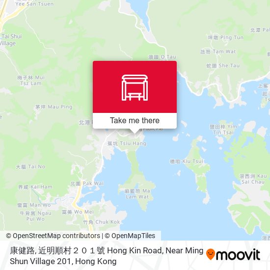 康健路, 近明順村２０１號 Hong Kin Road, Near Ming Shun Village 201地圖