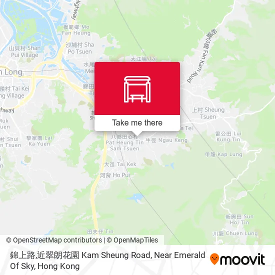 錦上路,近翠朗花園 Kam Sheung Road, Near Emerald Of Sky map