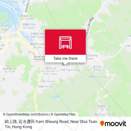 錦上路, 近水盞田 Kam Sheung Road, Near Shui Tsan Tin map