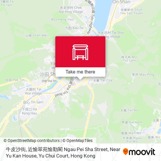 牛皮沙街, 近愉翠苑愉勤閣 Ngau Pei Sha Street, Near Yu Kan House, Yu Chui Court map