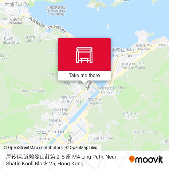 馬鈴徑, 近駿發山莊第２５座 MA Ling Path, Near Shatin Knoll Block 25地圖