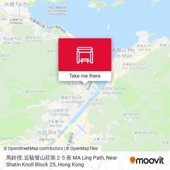 馬鈴徑, 近駿發山莊第２５座 MA Ling Path, Near Shatin Knoll Block 25 map