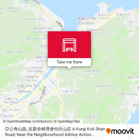 亞公角山路, 近鄰舍輔導會怡欣山莊 A Kung Kok Shan Road, Near the Neighbourhood Advice-Action Council Harmony Manor map