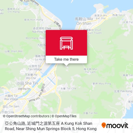亞公角山路, 近城門之源第五座 A Kung Kok Shan Road, Near Shing Mun Springs Block 5 map