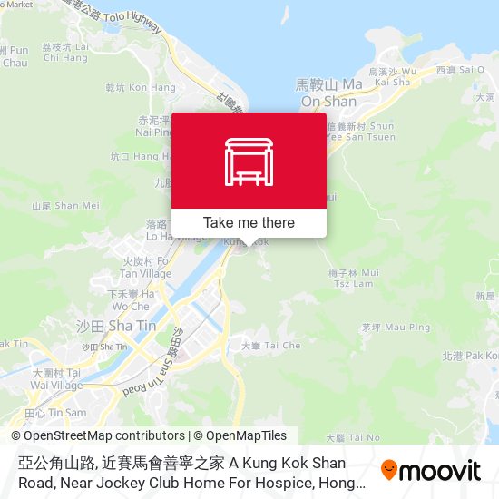 亞公角山路, 近賽馬會善寧之家 A Kung Kok Shan Road, Near Jockey Club Home For Hospice map