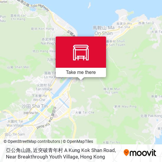 亞公角山路, 近突破青年村 A Kung Kok Shan Road, Near Breakthrough Youth Village map