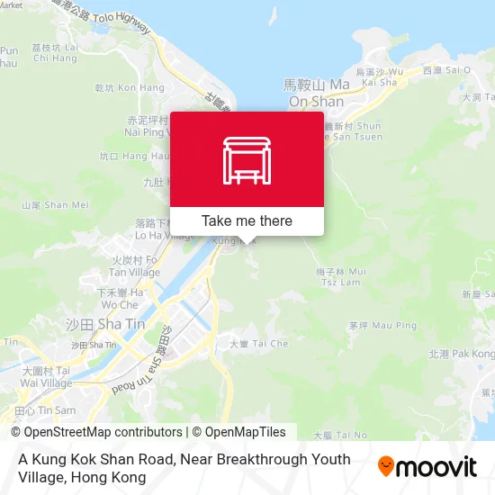亞公角山路, 近突破青年村 A Kung Kok Shan Road, Near Breakthrough Youth Village map