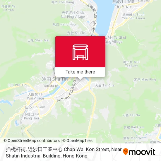 插桅杆街, 近沙田工業中心 Chap Wai Kon Street, Near Shatin Industrial Building map