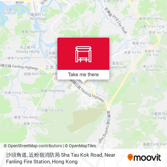 沙頭角道, 近粉嶺消防局 Sha Tau Kok Road, Near Fanling Fire Station map