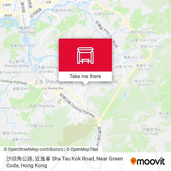 沙頭角公路, 近逸峯 Sha Tau Kok Road, Near Green Code地圖