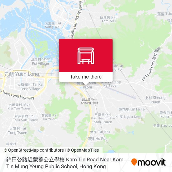 錦田公路近蒙養公立學校  Kam Tin Road Near Kam Tin Mung Yeung Public School map