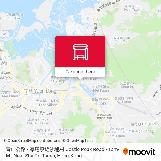 青山公路 - 潭尾段近沙埔村  Castle Peak Road - Tam-Mi, Near Sha Po Tsuen map