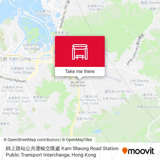 錦上路站公共運輸交匯處 Kam Sheung Road Station Public Transport Interchange地圖