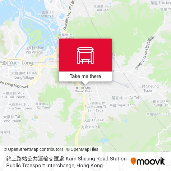 錦上路站公共運輸交匯處 Kam Sheung Road Station Public Transport Interchange地圖