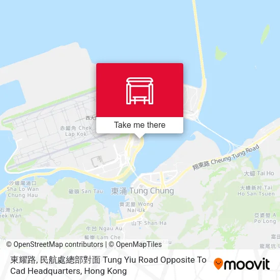 東耀路, 民航處總部對面 Tung Yiu Road Opposite To Cad Headquarters map