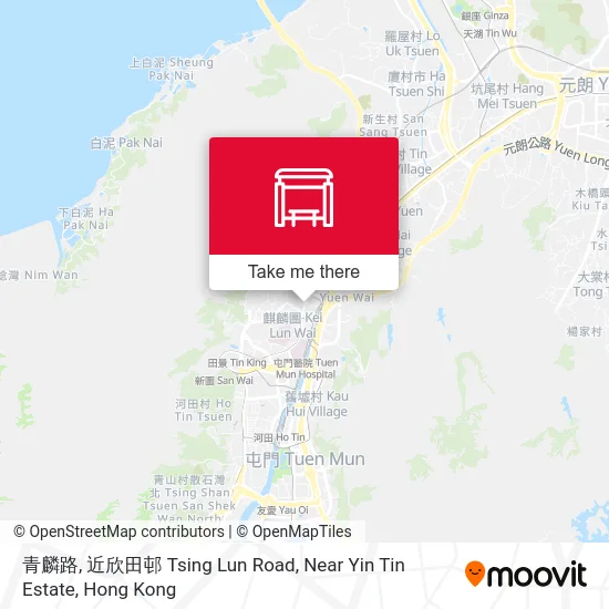 青麟路, 近欣田邨 Tsing Lun Road, Near Yin Tin Estate map