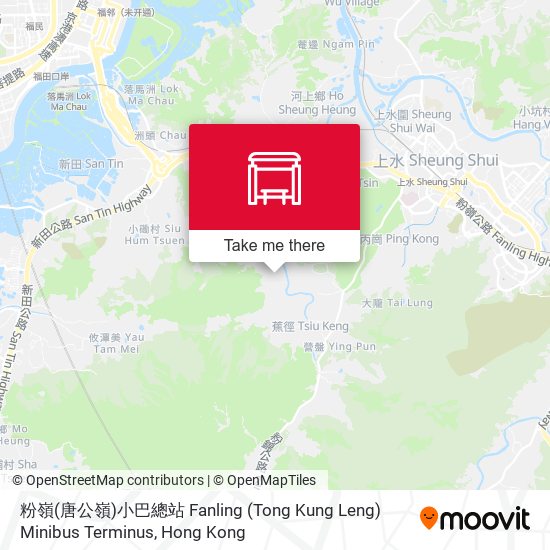 粉嶺(唐公嶺)小巴總站 Fanling (Tong Kung Leng) Minibus Terminus map