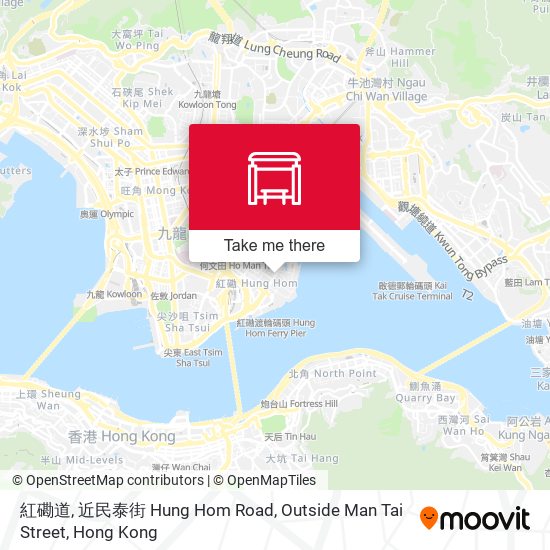 紅磡道, 近民泰街 Hung Hom Road, Outside Man Tai Street map