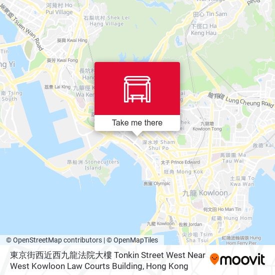 東京街西近西九龍法院大樓 Tonkin Street West Near West Kowloon Law Courts Building map