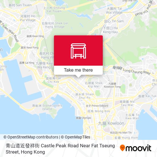 青山道近發祥街 Castle Peak Road Near Fat Tseung Street map