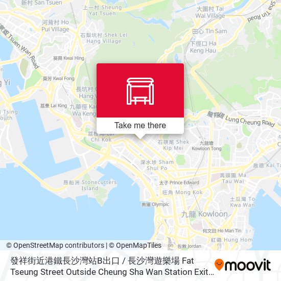 發祥街近港鐵長沙灣站B出口 / 長沙灣遊樂場 Fat Tseung Street Outside Cheung Sha Wan Station Exit B / Cheung Sha Wan Playground map