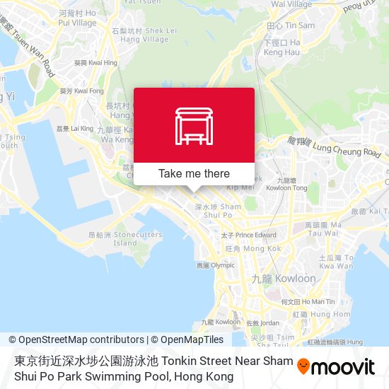 東京街近深水埗公園游泳池 Tonkin Street Near Sham Shui Po Park Swimming Pool map