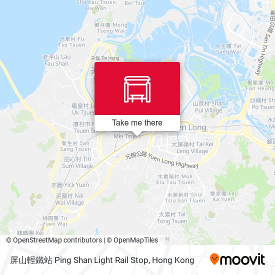 屏山輕鐵站 Ping Shan Light Rail Stop map