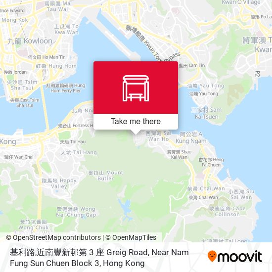 基利路,近南豐新邨第 3 座 Greig Road, Near Nam Fung Sun Chuen Block 3 map