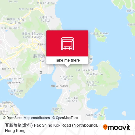 百勝角路(北行)  Pak Shing Kok Road (Northbound) map