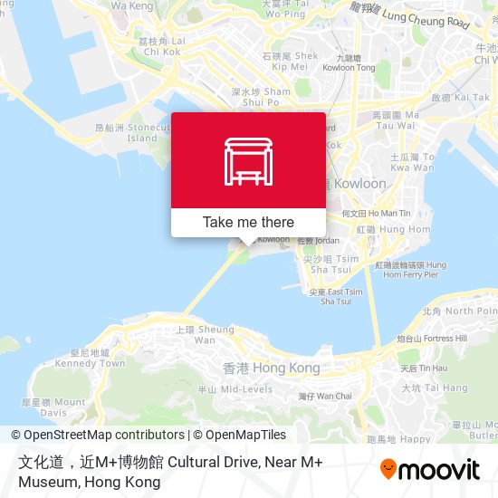 文化道，近M+博物館 Cultural Drive, Near M+ Museum map