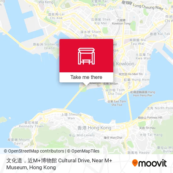 文化道，近M+博物館 Cultural Drive, Near M+ Museum地圖