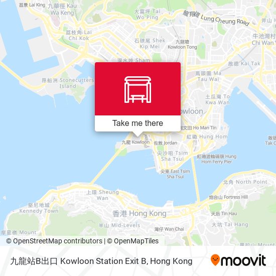 九龍站B出口 Kowloon Station Exit B map