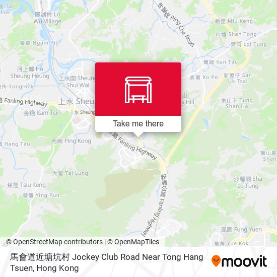 馬會道近塘坑村 Jockey Club Road Near Tong Hang Tsuen map