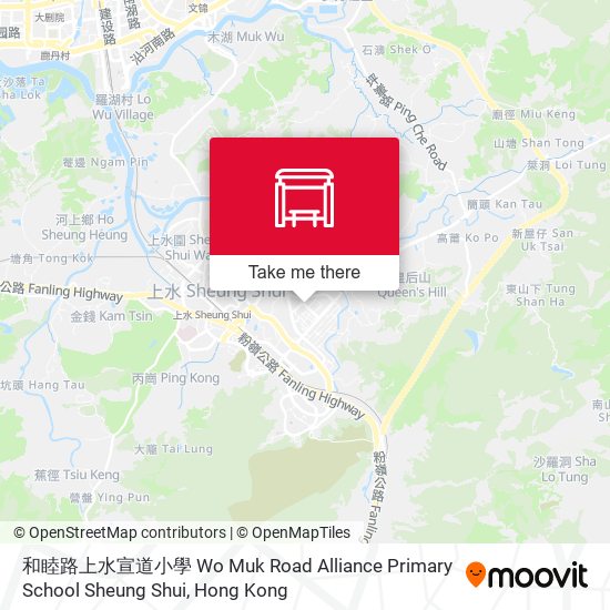 和睦路上水宣道小學 Wo Muk Road Alliance Primary School Sheung Shui map