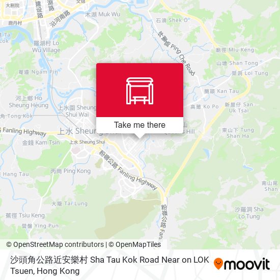 沙頭角公路近安樂村 Sha Tau Kok Road Near on LOK Tsuen map