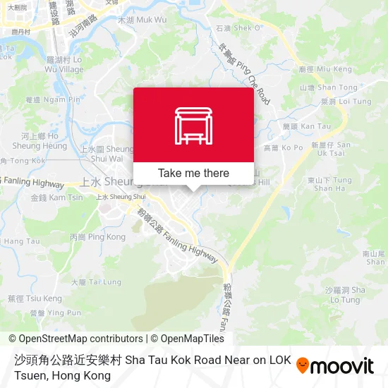沙頭角公路近安樂村 Sha Tau Kok Road Near on LOK Tsuen map