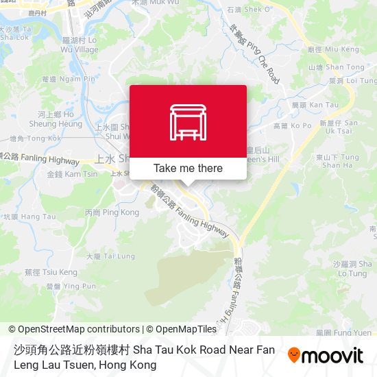 沙頭角公路近粉嶺樓村 Sha Tau Kok Road Near Fan Leng Lau Tsuen map