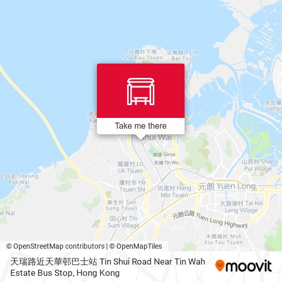 天瑞路近天華邨巴士站 Tin Shui Road Near Tin Wah Estate Bus Stop map