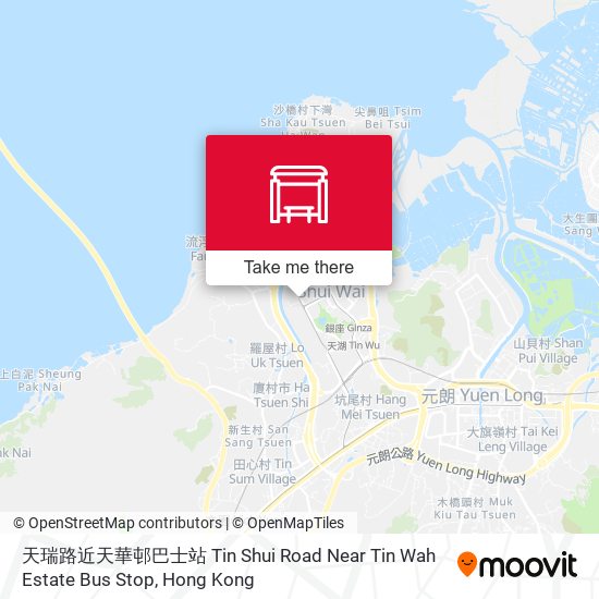 天瑞路近天華邨巴士站 Tin Shui Road Near Tin Wah Estate Bus Stop地圖