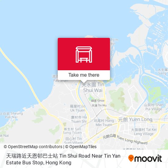 天瑞路近天恩邨巴士站 Tin Shui Road Near Tin Yan Estate Bus Stop map