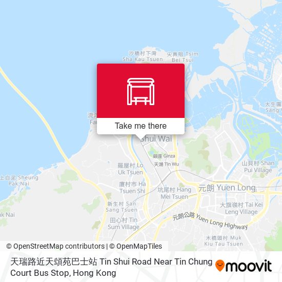 天瑞路近天頌苑巴士站 Tin Shui Road Near Tin Chung Court Bus Stop map