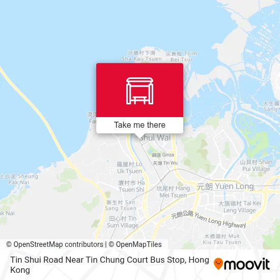 天瑞路近天頌苑巴士站 Tin Shui Road Near Tin Chung Court Bus Stop map
